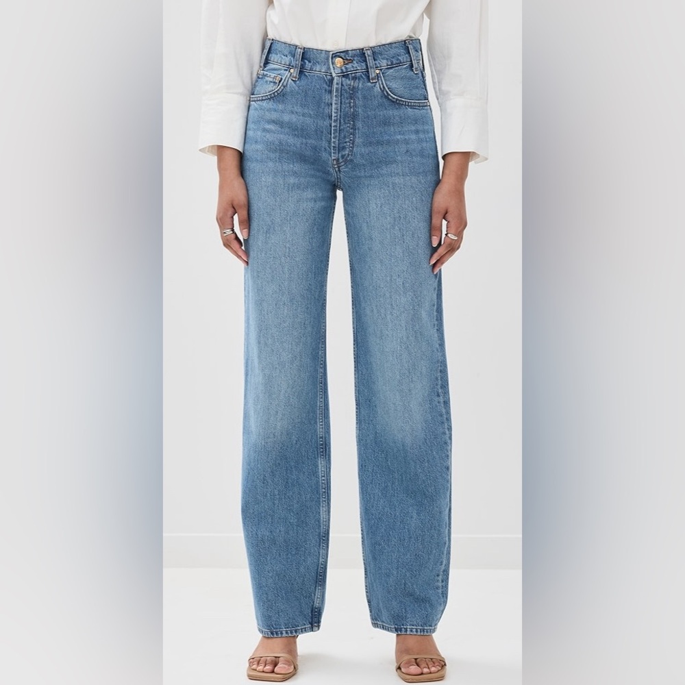 Anine Bing mid rise relaxed straight jean